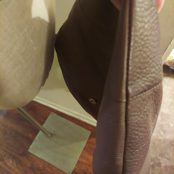 TALBOTS BROWN Pebble Leather Bucket  SHOULDER BAG - Picture 8 of 8